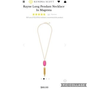 Kendra Scott Magenta Rayne Necklace
